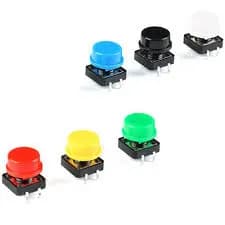 12x12x7.3mm Tactile Push Button Switch Square+Round Cap