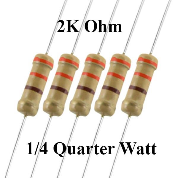 2KOhm Resistor 1/4W