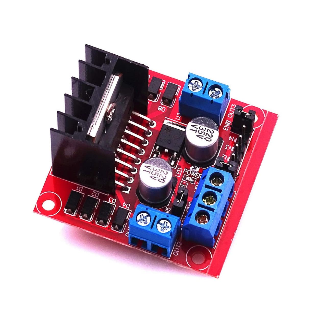 L298N Motor Driver Board Red