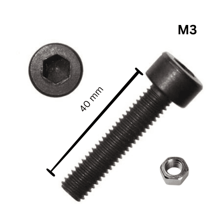 40mm M3 Bolt + Nut